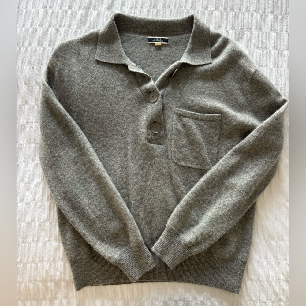 JCrew Collared Cashmere Sweater